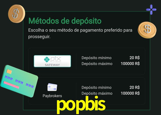 O cassino popbis oferece uma grande variedade de métodos de pagamento